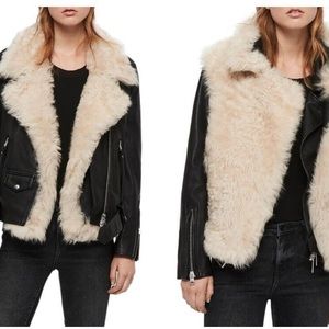 ALLSAINTS LUNA 4 in 1 BIKER LEATHER JACKET